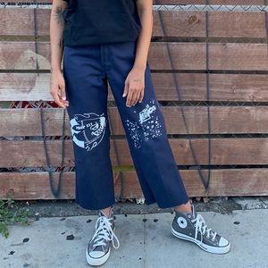 *SOLD* Dickies with White design on knees